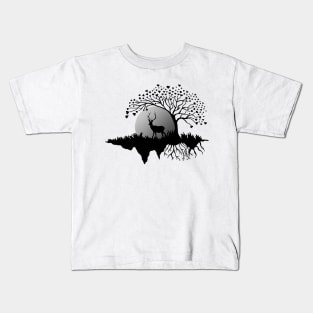 Full Moon Stag Kids T-Shirt